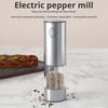 Electric Electric Salt And Pepper Grinder Rechargeable USB One-Touch Automatic Grinding Tools Adjustable Thickness LED Light Herb Crusher for