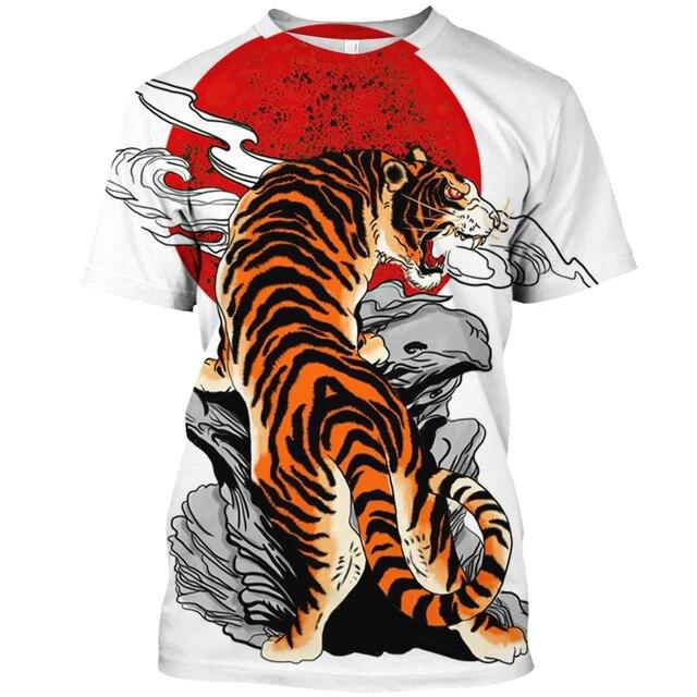 Мужская футболка с круглым вырезом и короткими рукавами, свободная повседневная одежда большого размера, 3D, узор дракона, летом