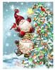 Christmas Socks Tree DIY Diamond Painting 5D Full Drill DIY Cross Stitch Kits Santa Claus Snow Scene Diamond Embroidery Decor