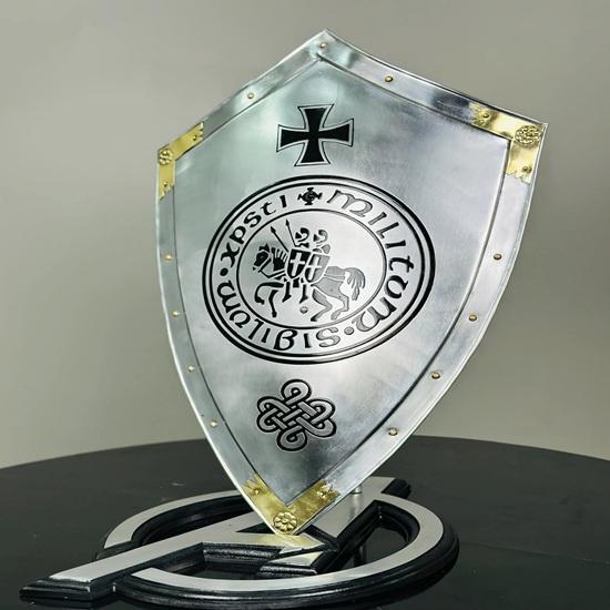 71.12 Cm Templar Shield Medieval Knight Armor Crusader Shield Battle Knight Heater Shield Best Gift