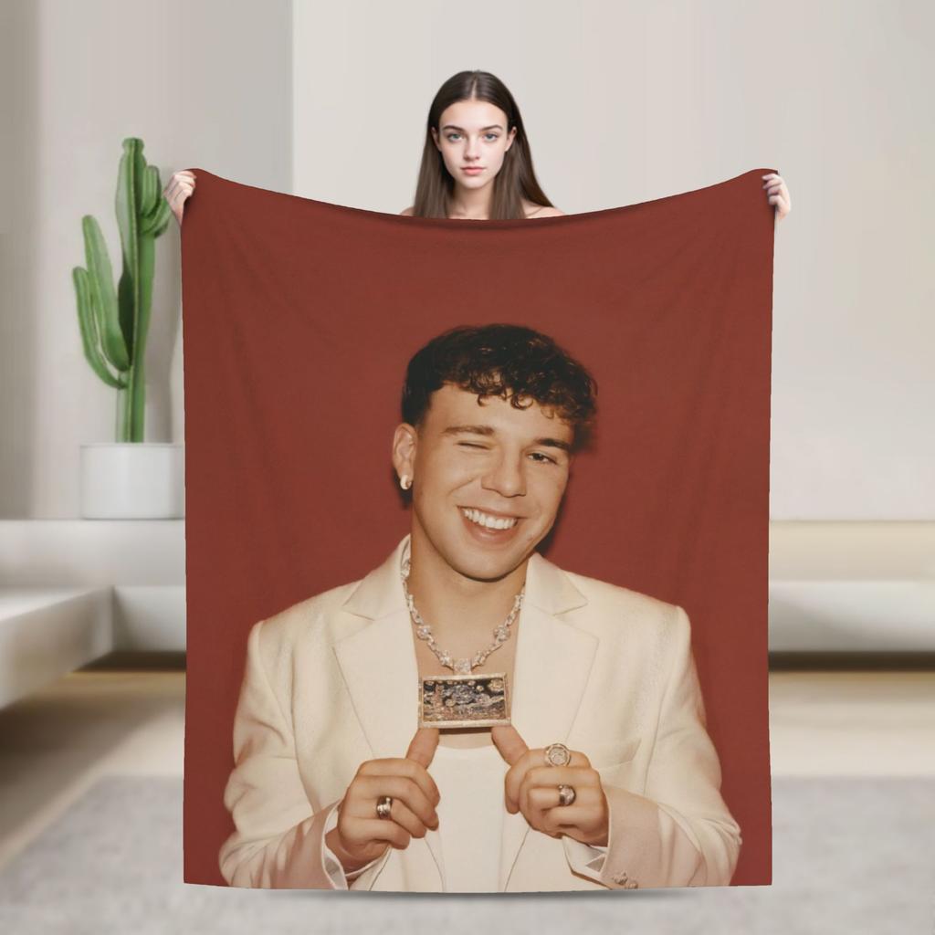 Quevedo Singer Blanket Airplane Travel Flannel Throw Blanket For Living Room Warm Soft Custom DIY Quality Bedspread