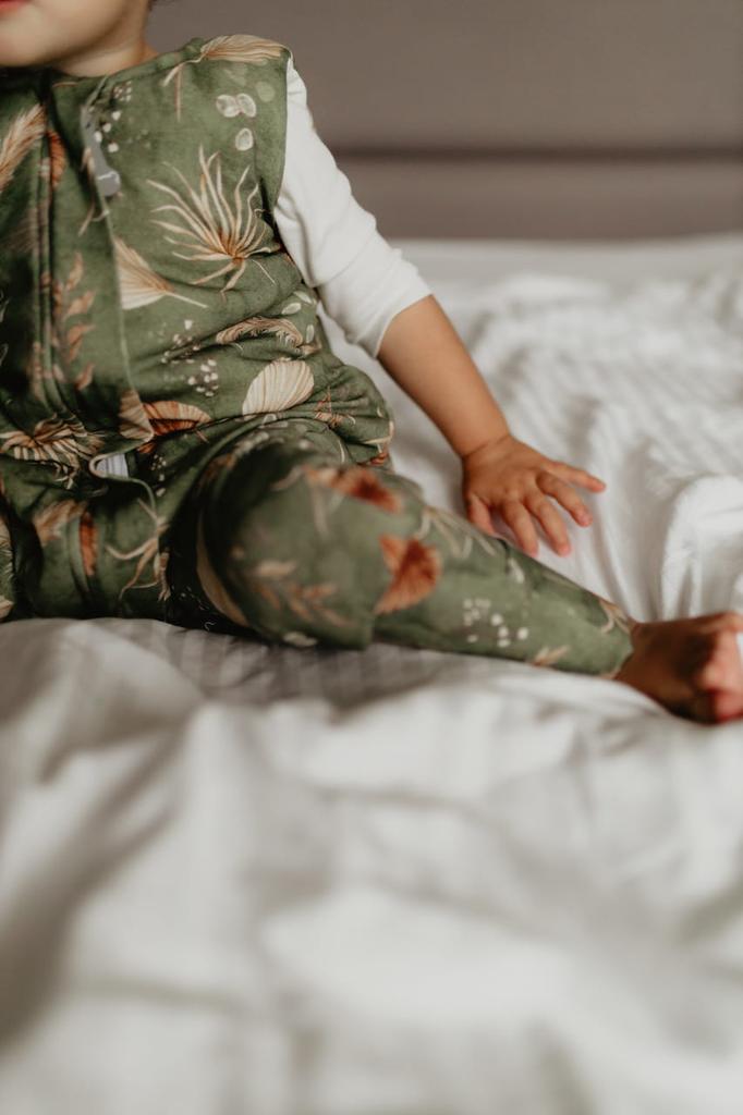 Двусторонний спальный мешок с ножками Xs (6-12 месяцев) Меланж Мята