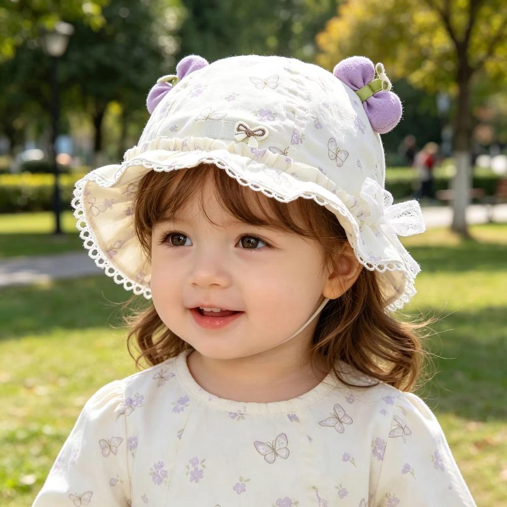 Sun Protective Sun Hat Thin Bucket Hat Princess Style Baby Cap Girl