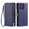 For Motorola Moto G86 5G Case TPU+PU Leather Wallet Phone Cover with Wrist Strap