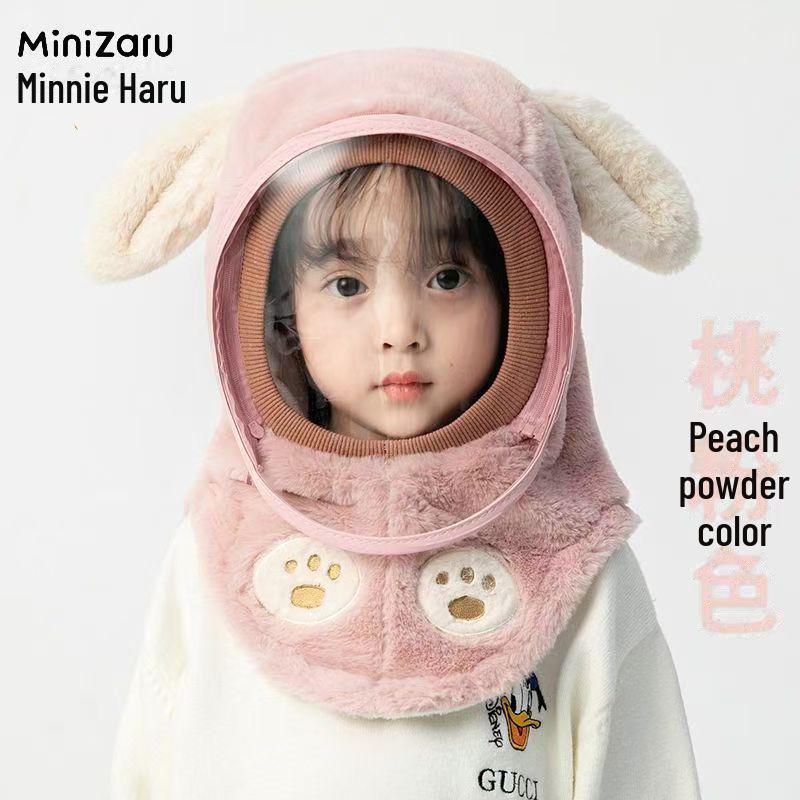 Детская ветрозащитная шапка-пуловер с защитой ушей и шарфом