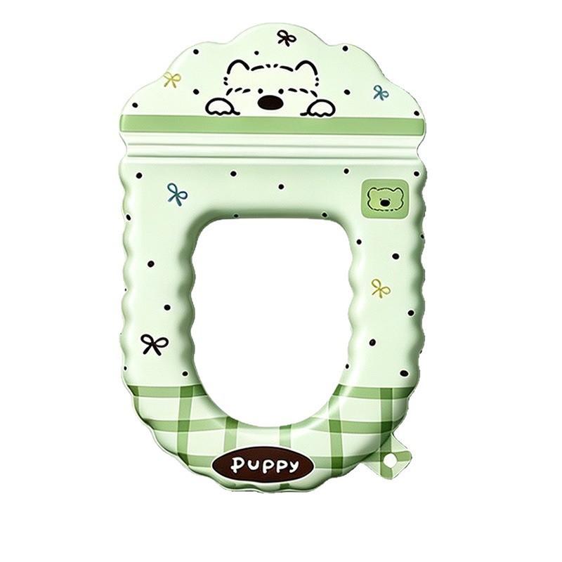 Reusable Waterproof Toilet Seat Cover With Adhesive Backing Thick 2cm Cushion All Home Use