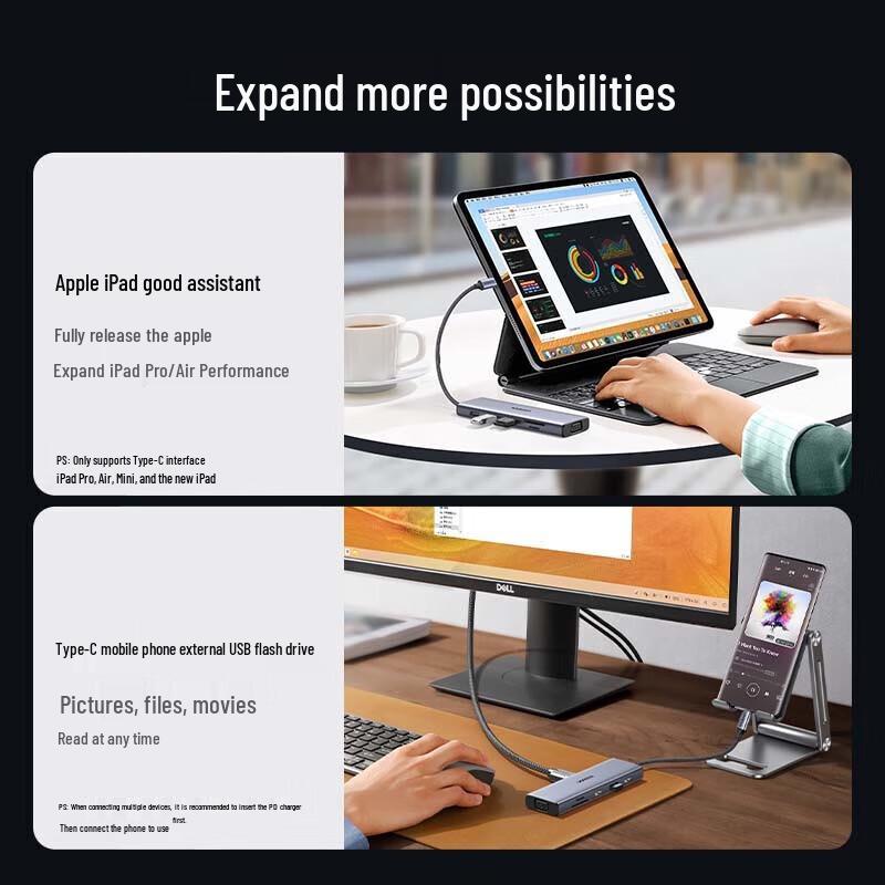 Ugreen Многофункциональная док-станция CM498 USB-C 10-в-1