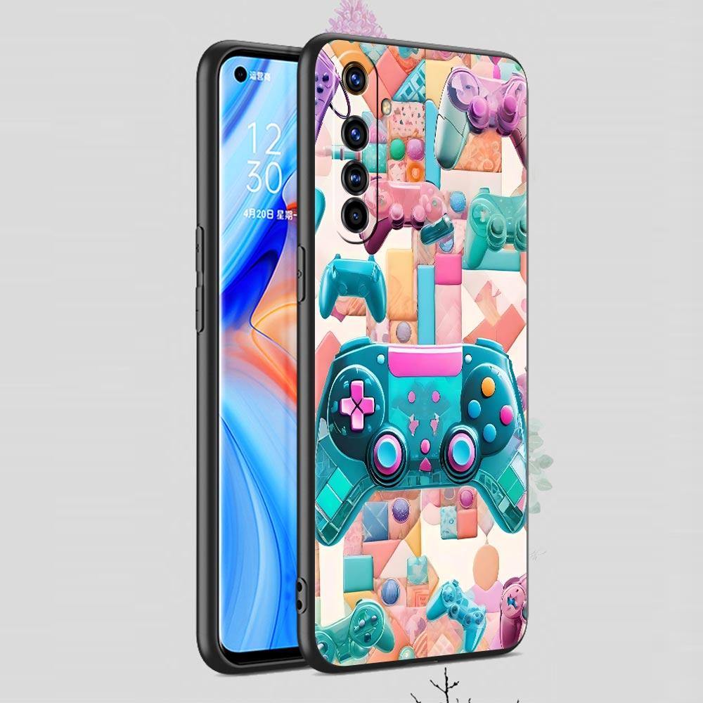 Игровой контроллер Графический Мягкий ТПУ Для Realme 13 12 11 10 9 Pro Plus GT3 GT2 C21 C25 C35 C53 C55 C67 Pro 5G Чехол для телефона Обложка Capas