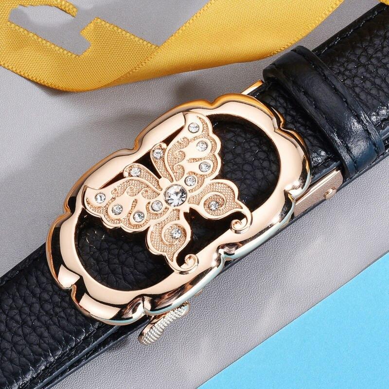 Ремни женские высокого качества с пряжкой в виде бабочки, дизайнерские повседневные джинсы из натуральной кожи, ремень высокого качества на талииLB2204