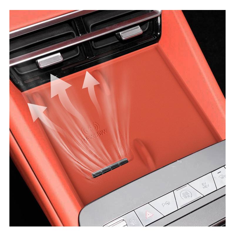 Silicone Wireless Charging Pad For BYD Tang L 2025 2026 2027 Sealion 8 Anti-slip Cover Wireless Charging Car Central Control Mat