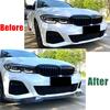 Carbon Fiber Black Front Bumper Spoiler Lip For 2019-2022 Bmw  G20 M340I M-Sport