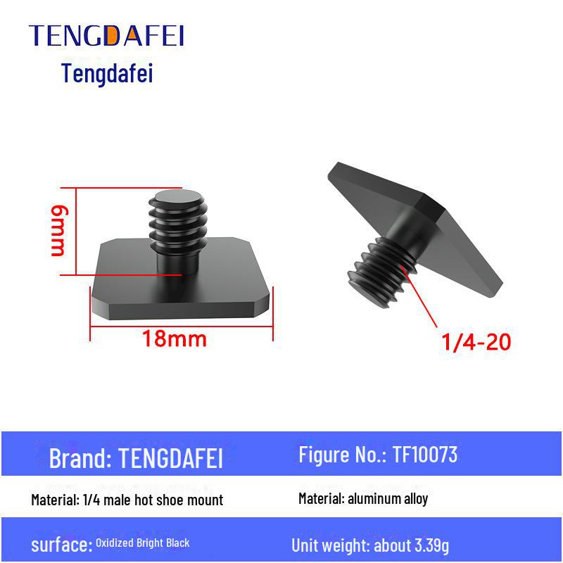Адаптер для штатива с креплением на стойку для освещения и поворота камеры с резьбой 1/4" на 3/8" на M4/M5/M6/M8