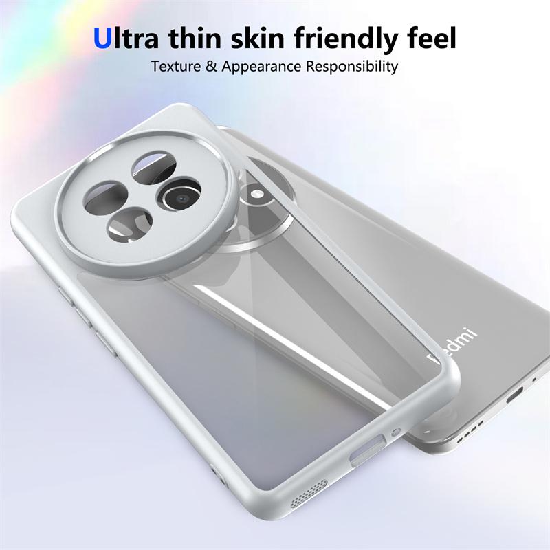 Противоударный бронированный чехол для Xiaomi Redmi Note 14 Pro 5G 4G 14Pro Plus 14S 14C A3 Poco C75 X7 Силиконовый бампер Прозрачная жесткая задняя крышка