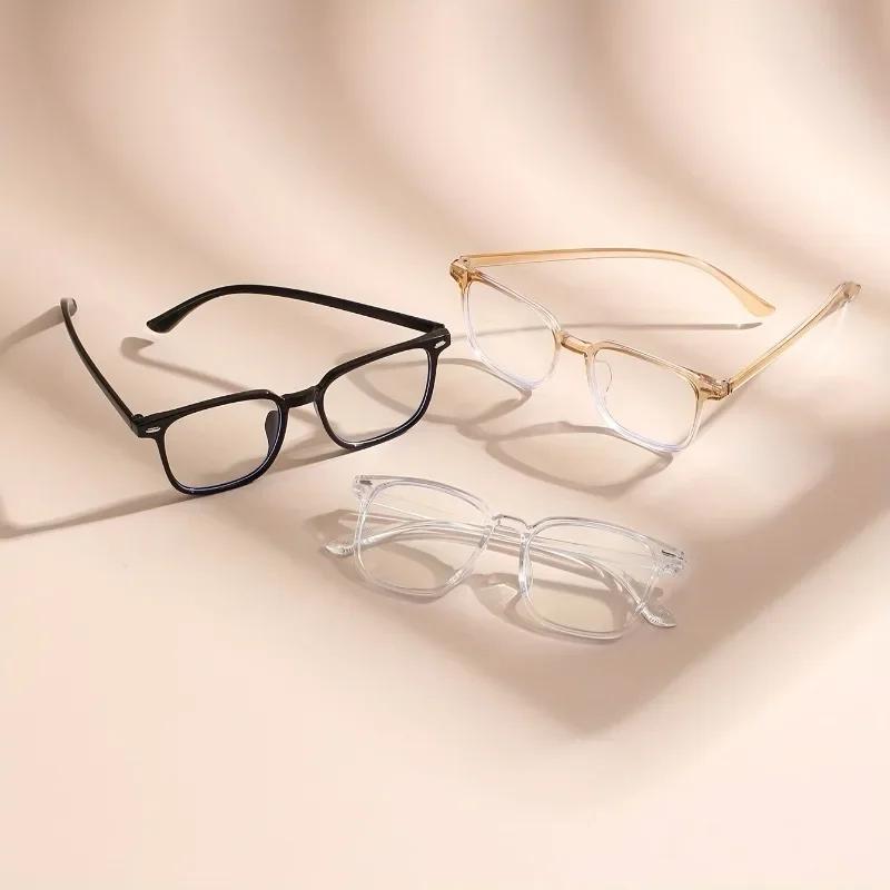 3PCS Fashion Transparent Anti Radiation Blue Light Blocking Eyewear Glasses