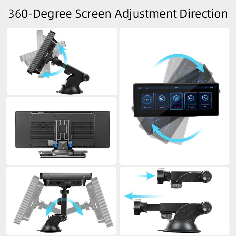 9,3-дюймовый портативный автомобильный радиоприемник CarPlay Android с сенсорным экраном мультимедийного видеоплеера с камерой заднего вида с дистанционным управлением