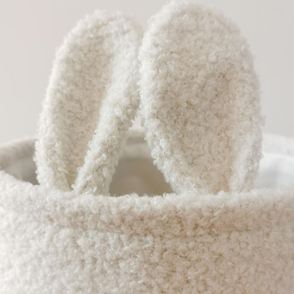 Милая корзина для хранения в виде кролика, мультяшный плюшевый мешок для конфет в стиле инс, органайзер для мелочей, мягкое ведро для хранения детских игрушек