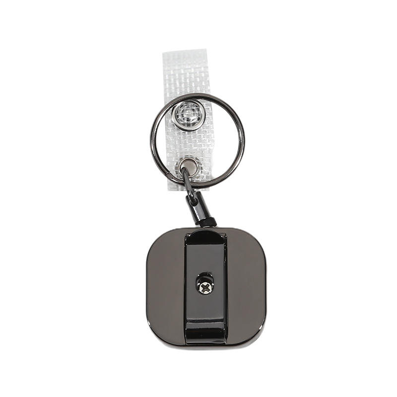 Выдвижные держатели для бейджей-брелоков, металлические, сверхпрочные, с карабином, клипсой для ремня и кольцом для ключей, для держателя имени и ID-карты