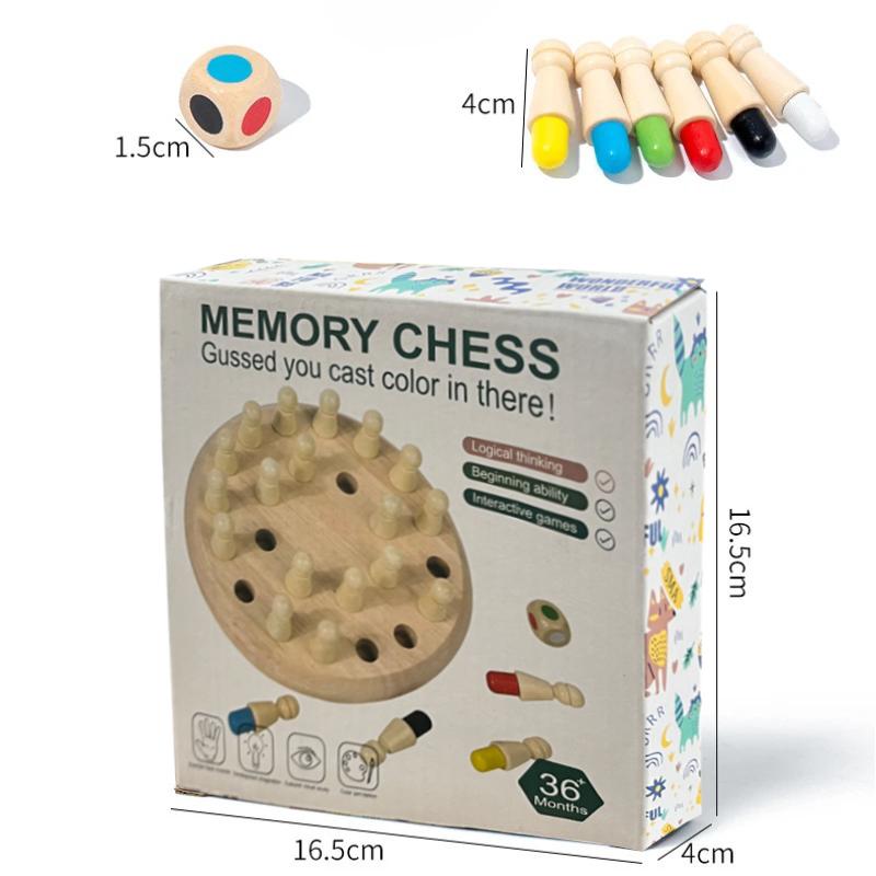 Деревянная доска для игры в память «Мемори» Игра на сопоставление цветов для тренировки памяти Головоломка@Обучающие занятия&Образовательные игрушки Монтессори*для детей Подарок