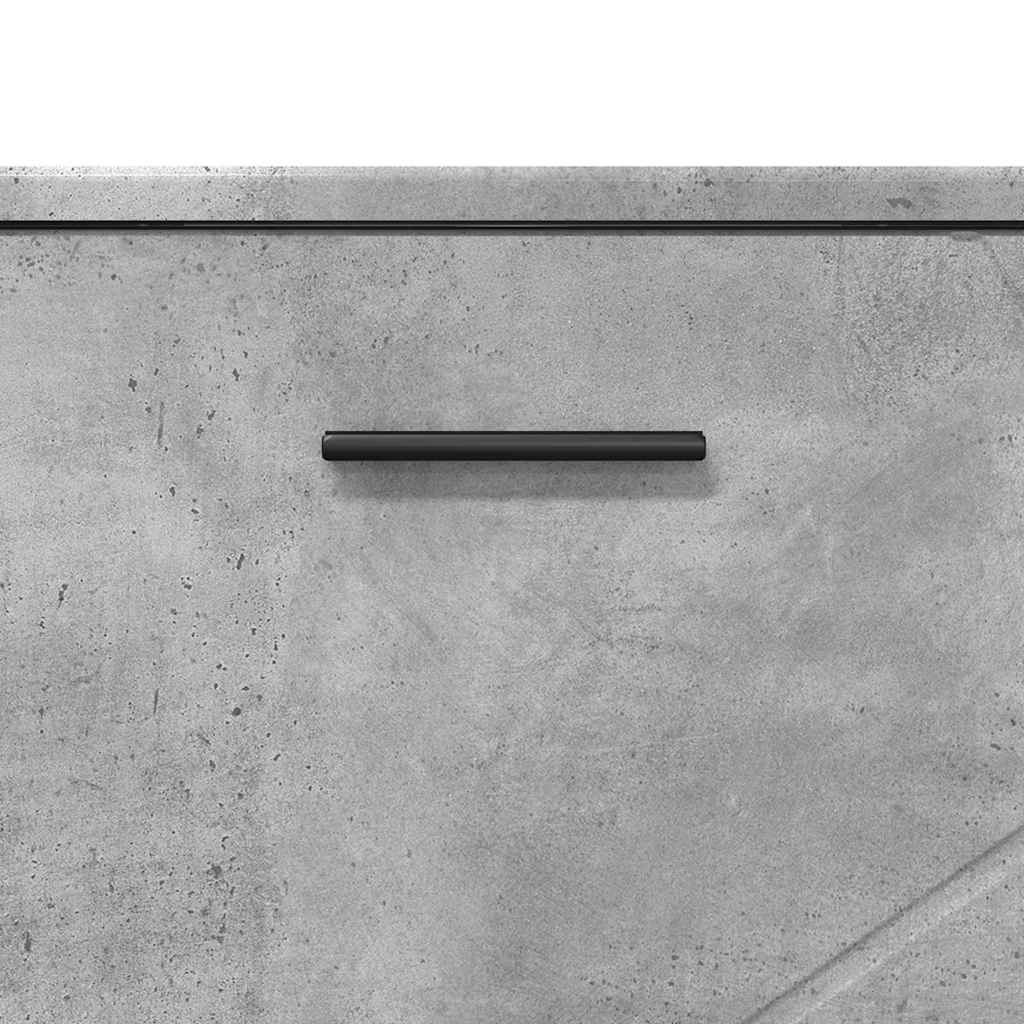 Bathroom Furniture Set 3 pcs Concrete Grey Plywood and Metal