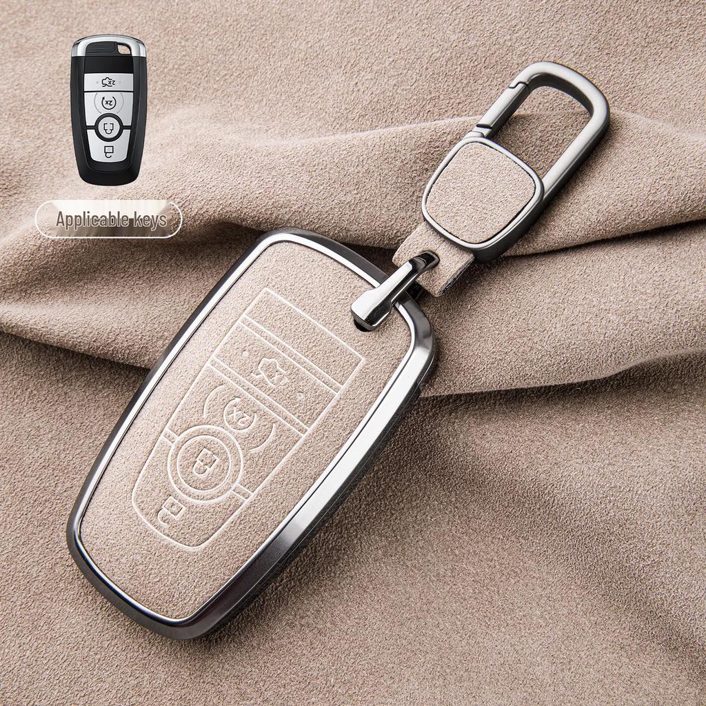 Premium Sheepskin Key Cover for Ford Explorer ST, Edge L, Mondeo EVOS