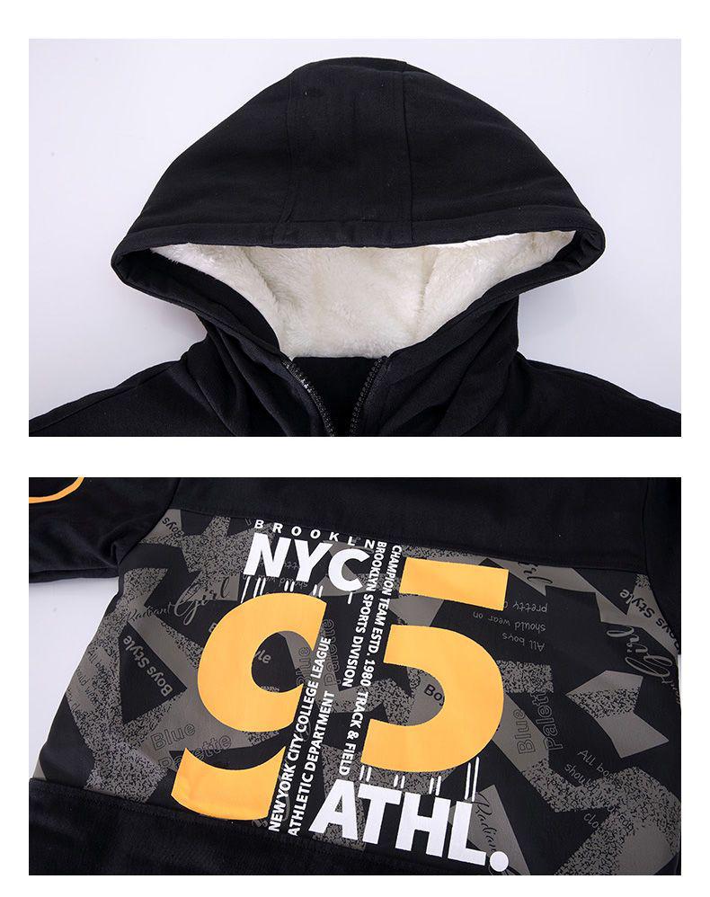 Детское зимнее пальто с толстой флисовой подкладкой - Хлопковое с наполнителем, Теплая модная куртка для больших детей