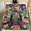 1PC Jojos Bizarre Adventure Patterned Flannel Blanket Suitable For All Seasons For Home Decor Warmth And Comfort Gifts Holiday Present