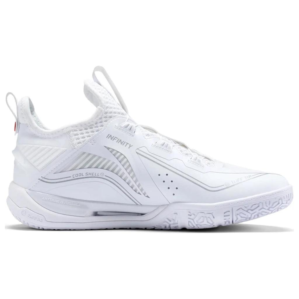 Кроссовки для бадминтона Li Ning Ground Flight Max с нескользящей износостойкой подошвой, мужские, белые, AYAT001-1