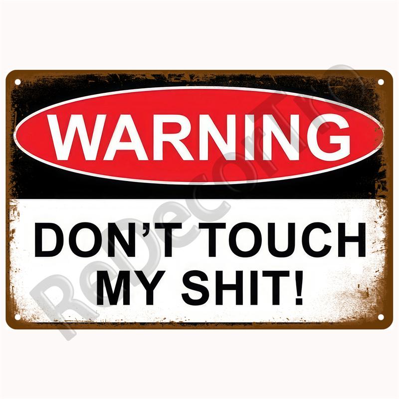 Vintage Danger Caution Metal Sign Warning Notice Zone Tin Sign Wall Decor For Home Bars Garage Cafe Club Man Cave Pubs Plaque