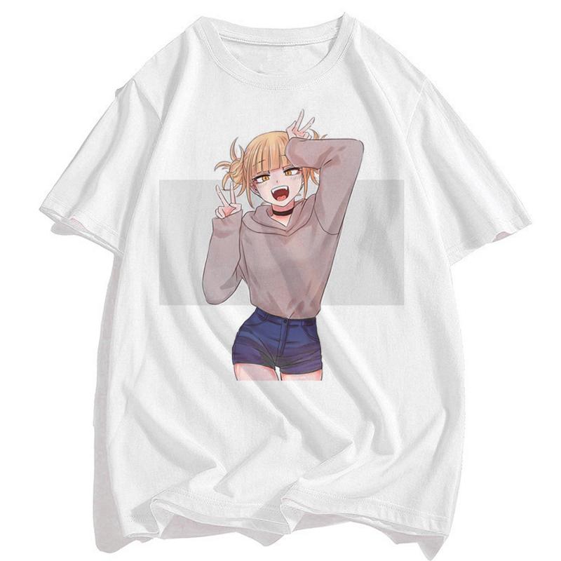 Men's Senpai Anime Girl Nerdy Modal White Print T-shirt Women Manga Streetwear Tee Shirt
