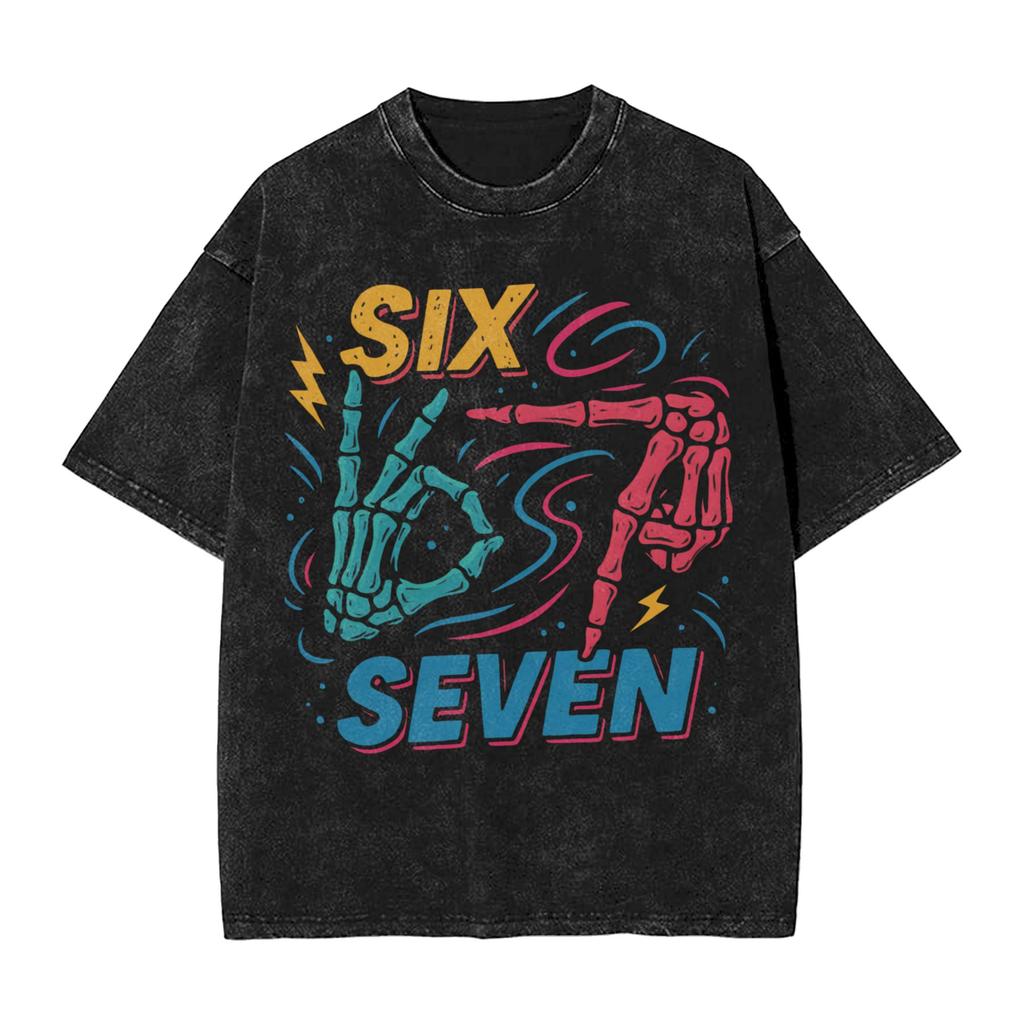 Six Seven Bruh Santa Christmas Cool Santa Claus Tshirt Cotton Tshirts Beach O Neck Fashion Tee Shirt Loose Plus Size Tops