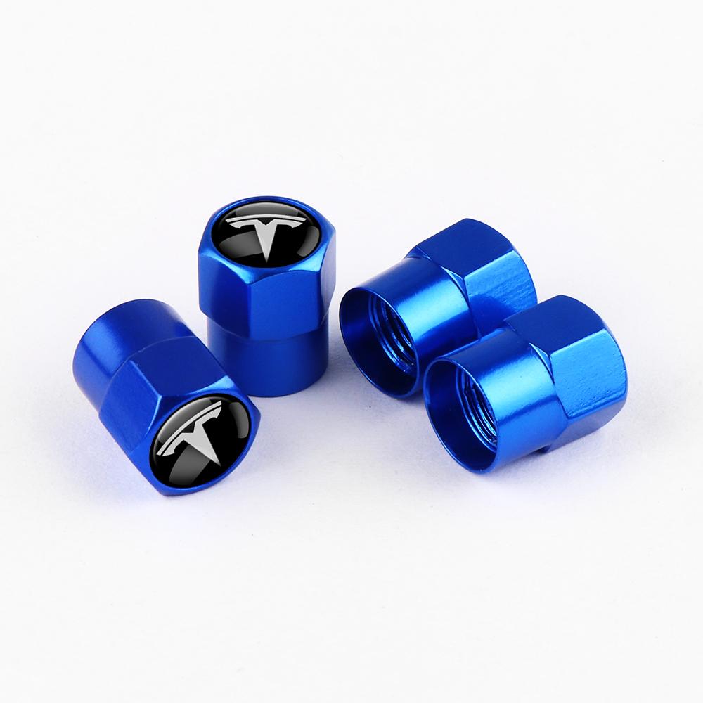 bntfg6 4Pcs Auto Styling Car Aluminum Tire Valve Caps Protection Cover Accessories For Tesla Model 3 Model Y ModelS ModelX Coil Mod WYE