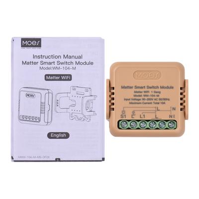 Matter Умный выключатель TY WiFi релейный модуль 10А Универсальный DIY Беспроводной выключатель света Управление через приложение и голосом с таймером