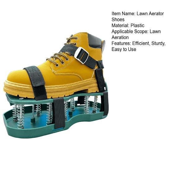 Обувь для аэрации газона Двухслойная обувь для аэрации с регулируемыми ремнями Пружинная основа из стали