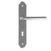 ALBA door handle with key plate 90mm STEEL