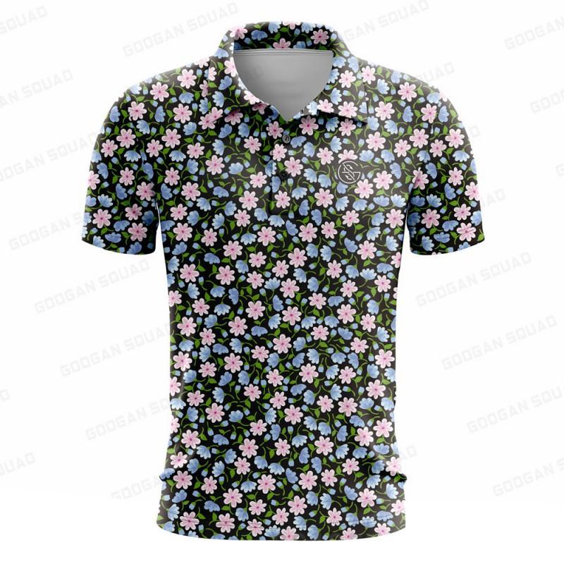 Men's Golf Shirt Polo T-Shirt Sports Clothing Short-sleeved Top Breathable
