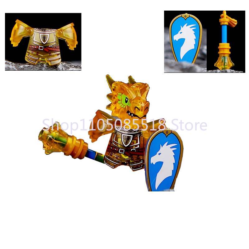 MOC Medieval Military Lion Knight Building Blocks Accessories Castle Soldier Shield Armor Model Toy Gift Mini Brick E023 Weapons