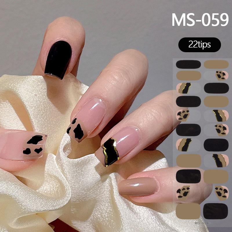 Milky Jelly White Full Cover Nail Stickers Fashion Gradient Adhesive Heart Nail Polish Wraps Women DIY Manicure