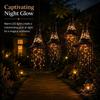 Lighted Black Mesh Witch Hat Hanging Chime Lamp  Light Up Magical Glow Halloween Lights Outdoor Ornament For Front Door Porch Tree Window Indoor