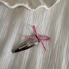 Thin rope bow personalized silver fabric bow large intestine circle love hair rope leather hair accessories new hair loop