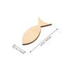 ibasenice 100-Piece Set of Fish Wood Figures, Animal Wood Chips, Wooden Tags, Blank Wood Hanging Tags for DIY Wood Crafts, Entrance Ceremonies, Gradua