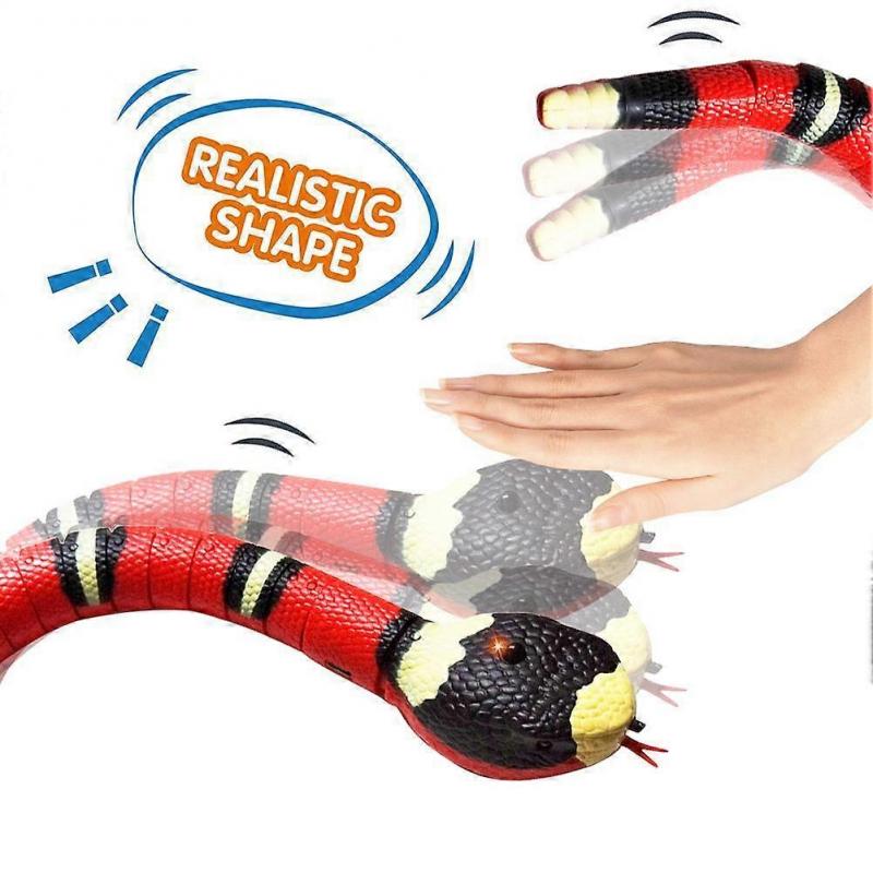 Electric Snake Toy, Realistic Simulation Snake Toy Cat Interactive Toys, Usb Electric Smart Sensing Snake Toy For Tricky Prank Props Pet Toy
