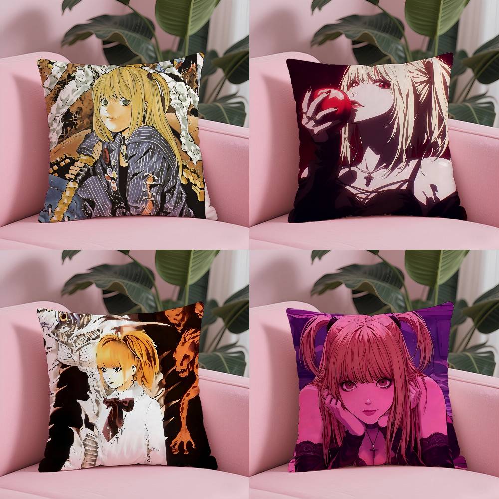 Аниме D-DeathNote M-Misa Amane Наволочка Наволочка против пылевых клещей Невидимая молния Шелковистый короткий плюш Чехол на подушку для дивана