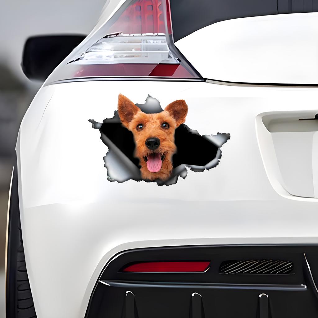 Welsh Terrier Car Stickers Funny Waterproof Vinyl Decal Motorcycle Decorative Accessories, Used for Car, Motorcycle, Laptop, Van