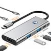Док-станция Type-C (HUB), USB-конвертер с отключением экрана в один клик, 4K Высококачественное проецирование экрана, Мультиинтерфейсный для ноутбука