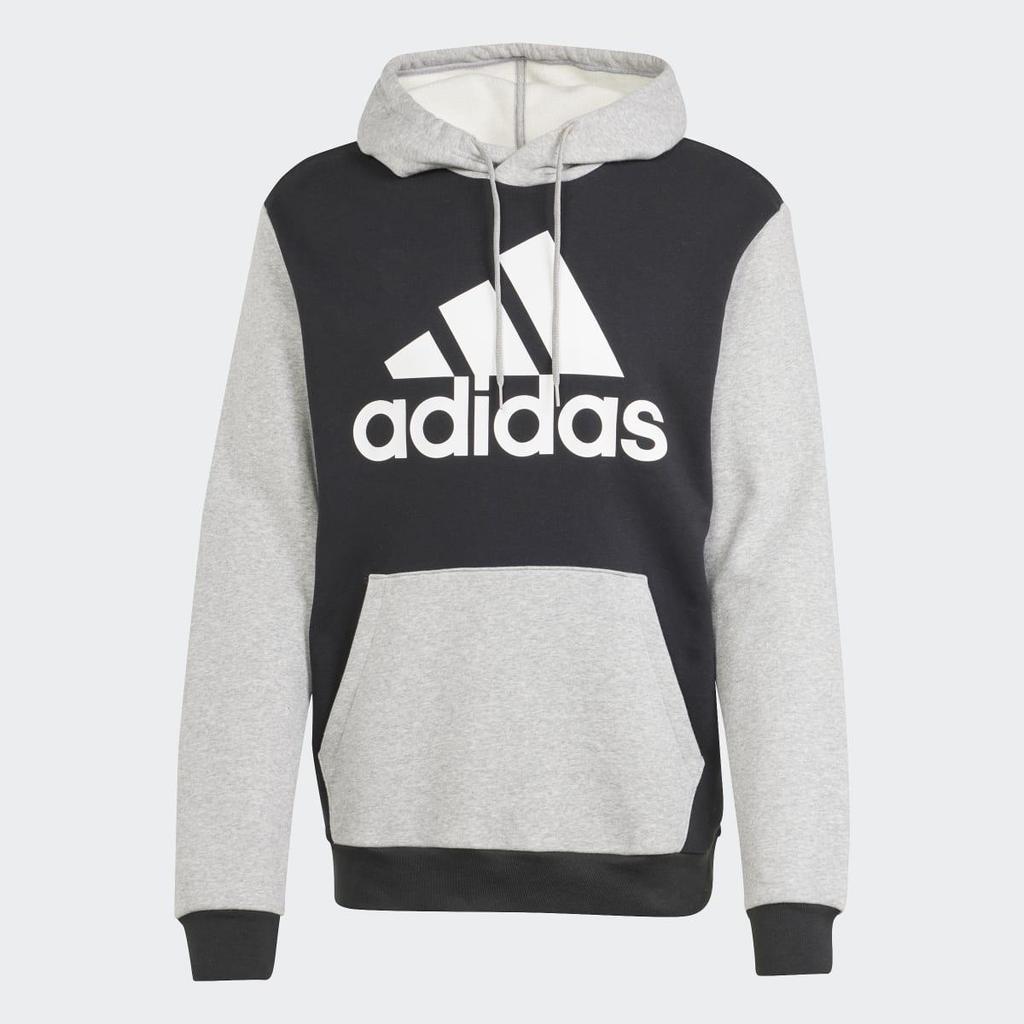 Adidas Essentials Fleece Big Logo Hoodie recycled cotton blend Black