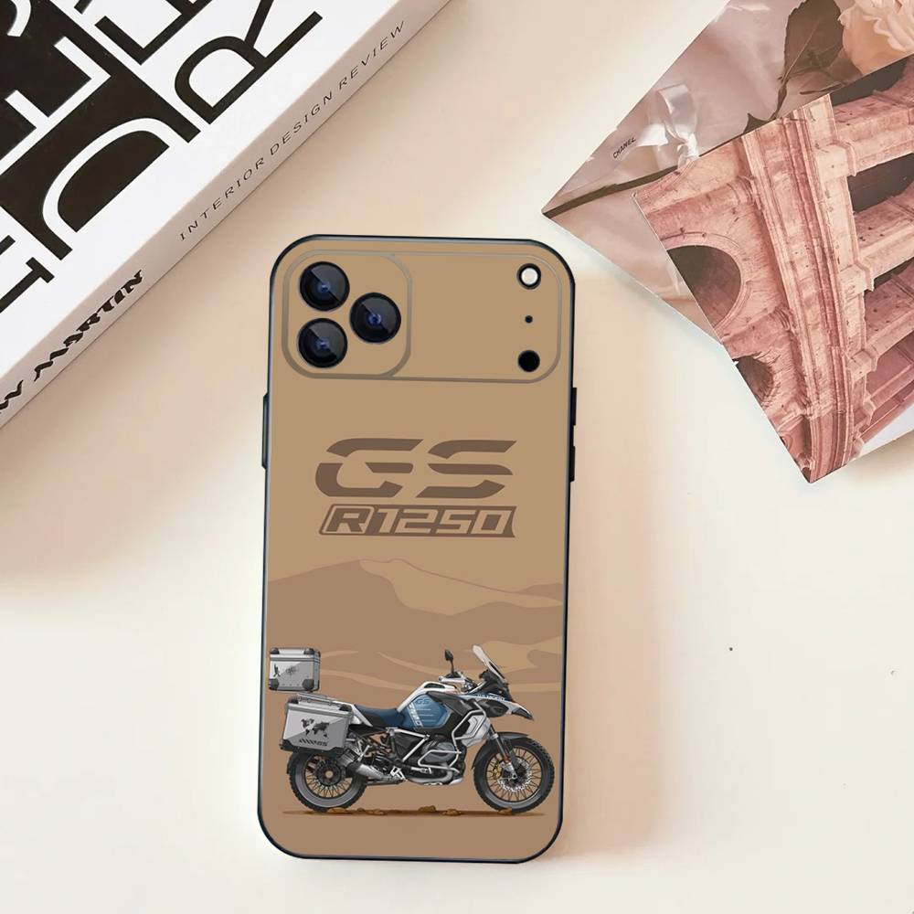 GS 1200adv Мотоцикл Крутой Чехол Для Телефона Для iPhone 17,16,15,14,13,12,11,Pro,Max,Plus,E,SE4,Air,Mini Черный Мягкий Чехол