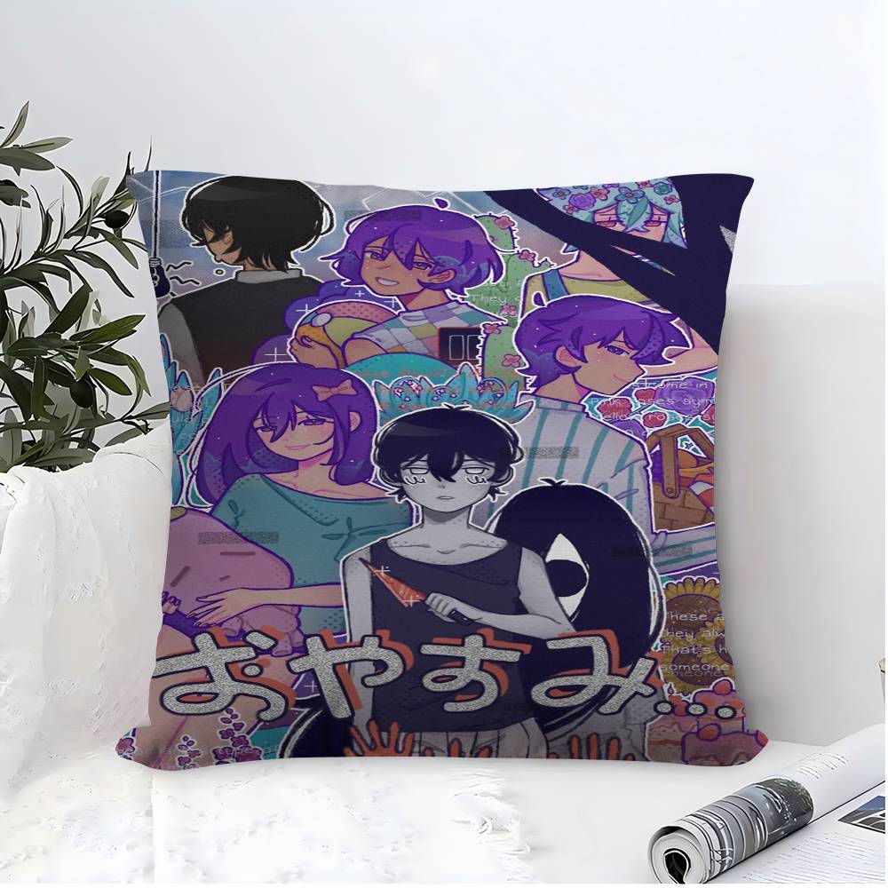 Classic Hot Horror Video Game Omori Pillow Cushion Cover Pillowcase Living Room Sofa Home Decor