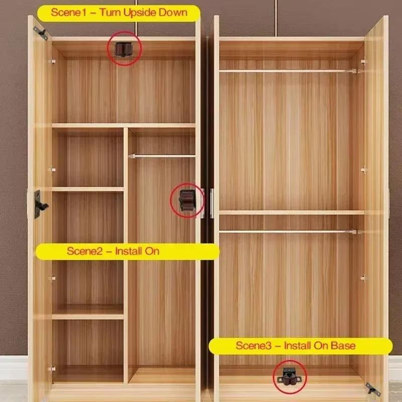 2 шт. Нажимная пряжка для двери домашнего шкафа, сенсорная бусина, магнитная, двойное колесо, пружинный фиксирующий замок, пряжка для двери низкого шкафа