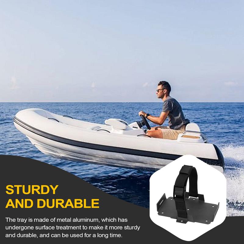 Voltage Small Battery Tray Adjustable Small Battery Storage Holder Boat Deck Hardware With Hold Down Strap For Generators Motorc