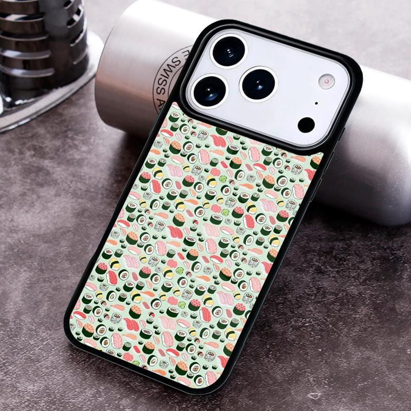 Японский чехол для телефона с едой суши для iPhone 17 16 15 Pro Max Air 14 13 12 11 Plus Ударопрочный чехол